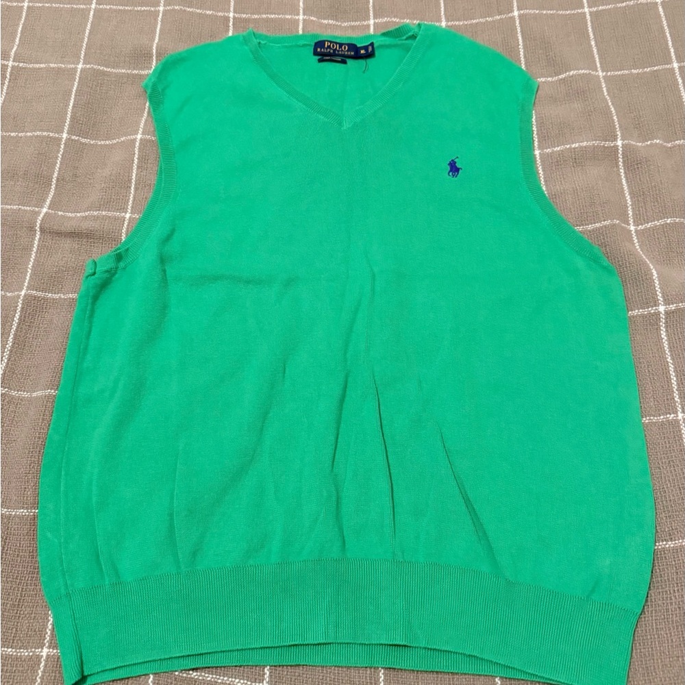 Ralph Lauren Men's V-Neck Sweater Vest in Green